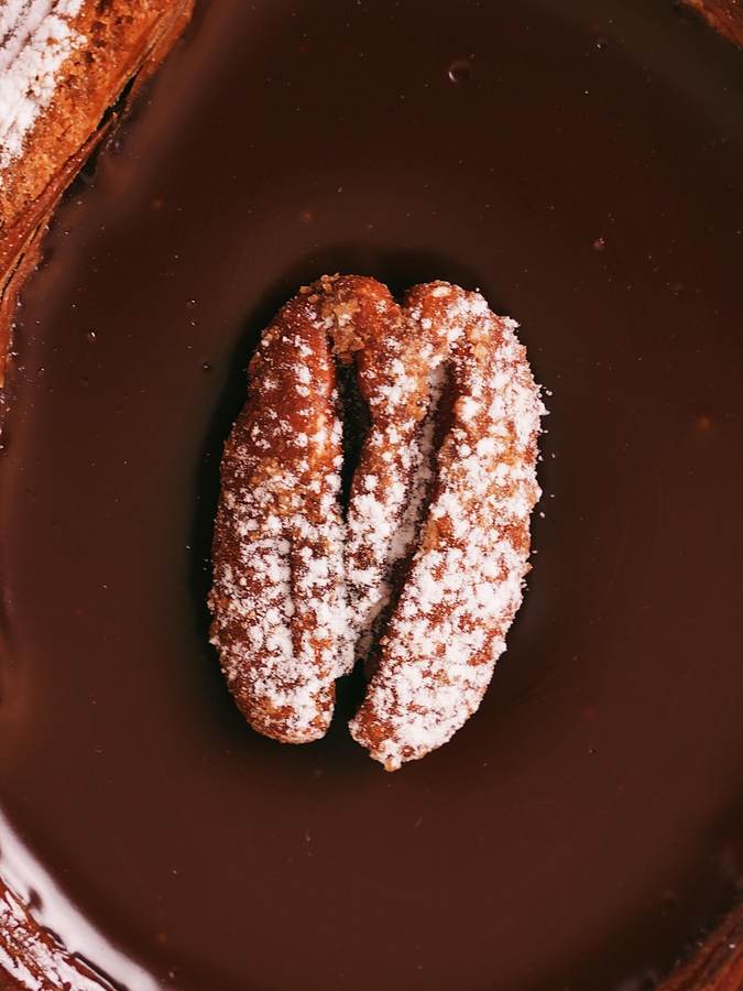 Chocolate glazed pastry