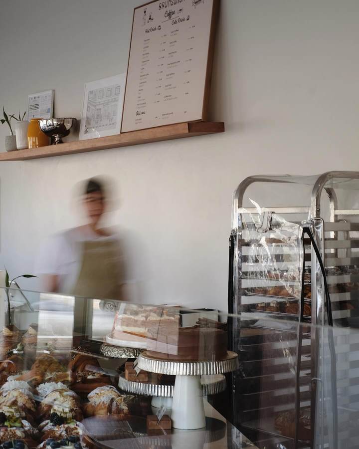 Counter and bakers at work